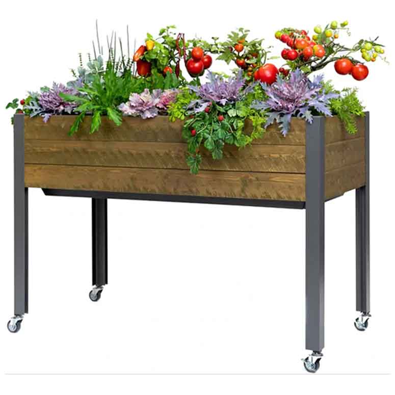 Raised Bed Self-Watering Planter Box for Gardening