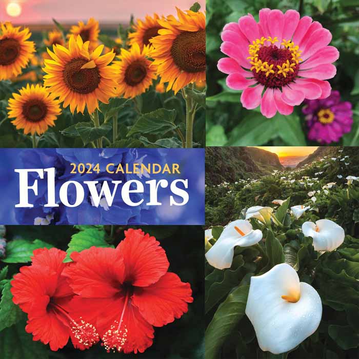 2024 Flowers Wall Calendar | Botanical Plant Flower Calendars