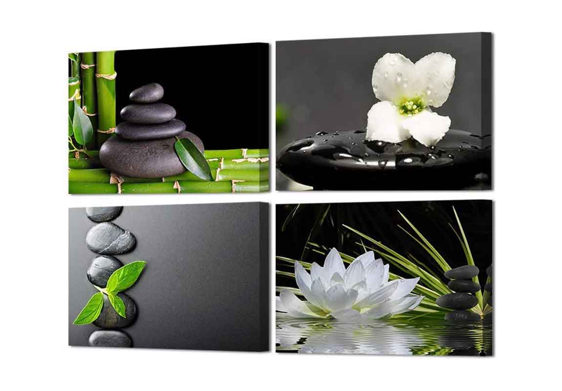 Zen Orchid Wall Art 4 Panels | Plants Flowers Art